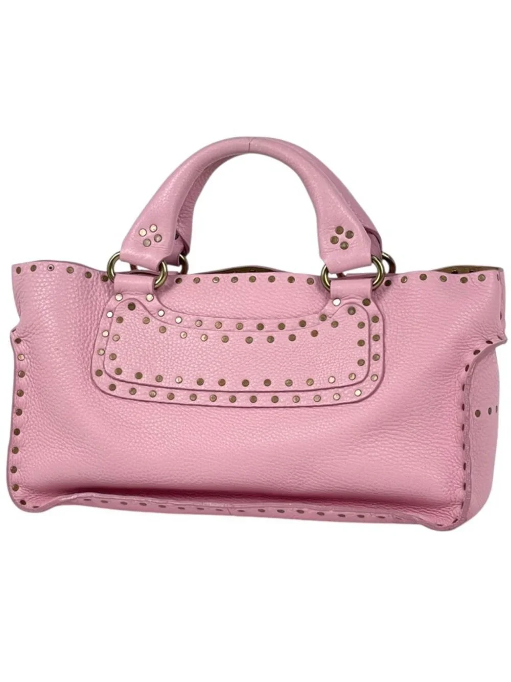 Celine Boogie Bag Handbag Leather Pink